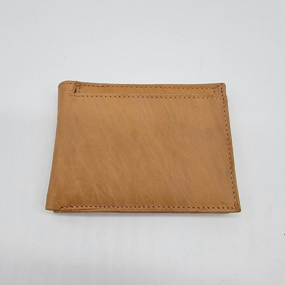 Leather Wallet‎ Credit Card ID Holder Genuine Leather Butterscotch Men's MARSHAL